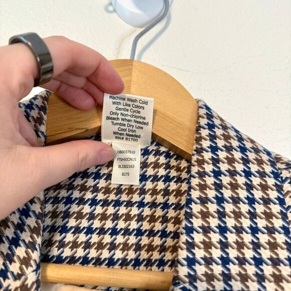 Vintage Blair Houndstooth Multicolor Blazer Size 6 Petite - Picture 5 of 9